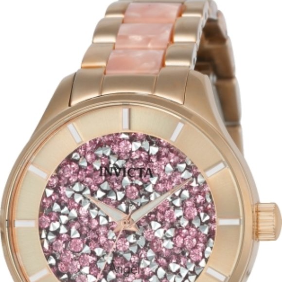 Invicta Women's Angel Quartz 3Hand Pink Dial Watc